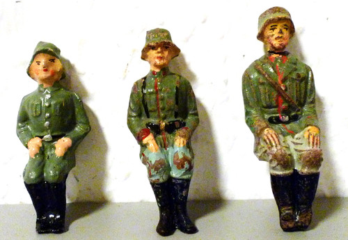 Drei soldaten spielzeug - soldaten., spielzeug-fÜr